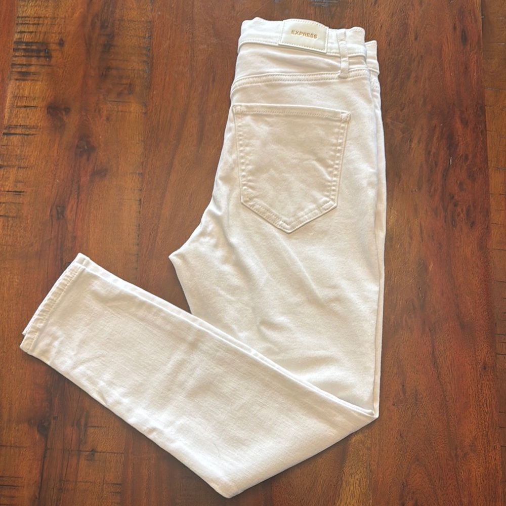 Express White Skinny Pants Versatile Denim